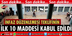 İNFAZ DÜZENLEMESİ TEKLİFİNİN İLK 10 MADDESİ KABUL EDİLDİ