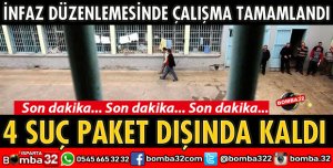 İNFAZ DÜZENLEMESİNDE ÇALIŞMA TAMAMLANDI