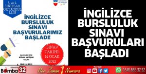 İngilizce bursluluk sınavı başvuruları başladı