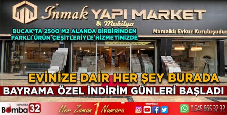 İNMAK Yapı Market Mobilya'dan Bayram İndirimi