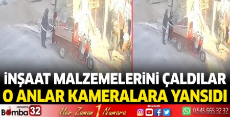 İnşaat malzemelerini çaldılar