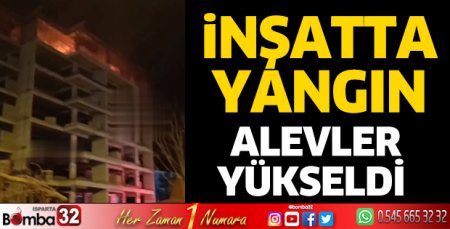 İnşaatta yangın paniği