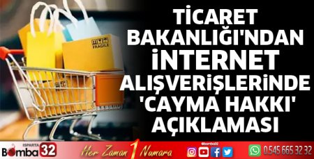 İnternet alışverişlerinde 'cayma hakkı' açıklaması