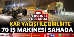 İş makinaları ve ekipler sahada