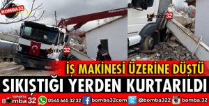 İŞ MAKİNESİNİN ALTINDA KALDI