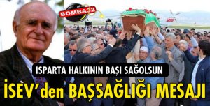 İSEV'den BAŞSAĞLIĞI MESAJI
