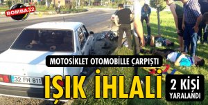 IŞIK İHLALİ KAZASI: 2 YARALI