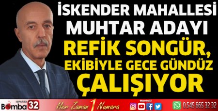 Refik Songür, ekibiyle gece gündüz çalışıyor