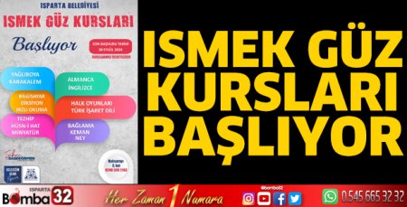 ISMEK Güz kursları başlıyor  