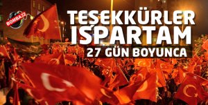 Isparta 27 gün boyunca 