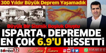 Isparta 300 yıldır büyük deprem yaşamadı