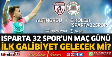 Isparta 32 Spor 3 puan arıyor