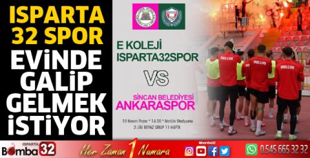 Isparta 32 Spor evinde kazanmak istiyor