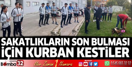 Isparta 32 Spor kurban kesti