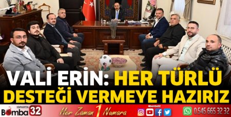 Isparta 32 Spor yönetiminden Vali Erin’e ziyaret