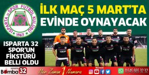 Isparta 32 Spor'un fikstürü belli oldu