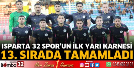 Isparta 32 Spor'un ilk yarı karnesi 
