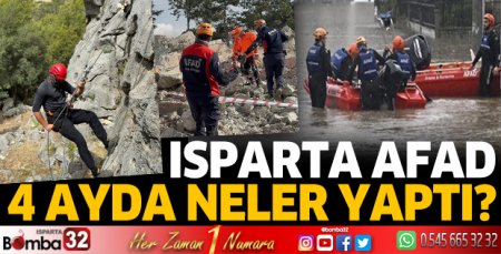 Isparta AFAD 4 ayda neler yaptı?