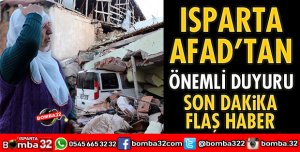 ISPARTA AFAD’TAN ÖNEMLİ DUYURU