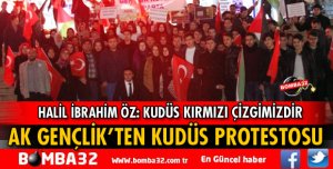 ISPARTA AK GENÇLİK'TEN KUDÜS PROTESTOSU