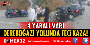 ISPARTA-ANTALYA KARAYOLUNDA İKİ OTOMOBİL ÇARPIŞTI