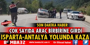 ISPARTA-ANTALYA YOLUNDA AKILMAZ KAZA
