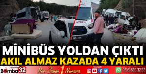 Isparta-Antalya yolunda kaz 4  yaralı