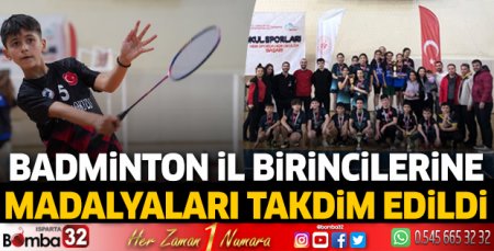 Isparta badminton il birincilerine madalyaları takdim edildi