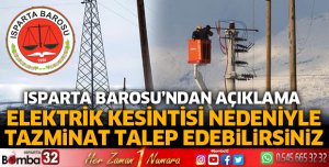Isparta Barosundan önemli açıklama