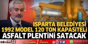 Isparta Belediyesi 1992 Model 120 Ton Kapasiteli Asfalt Plentini Satacak  
