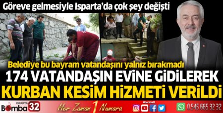 Isparta Belediyesi bu bayram vatandaşını yalnız bırakmadı