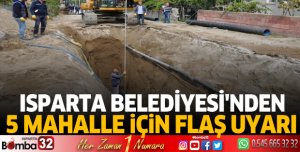 Isparta Belediyesi İçme Suyu Duyurusu