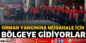 Isparta Belediyesi orman yangınına müdahale için bölgeye gidiyor
