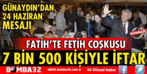 ISPARTA BELEDİYESİNDEN 7 BİN 500 KİŞİYLE İFTAR