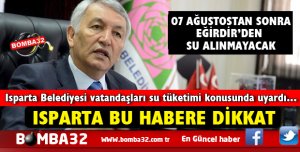 ISPARTA BELEDİYESİNDEN DUYURU