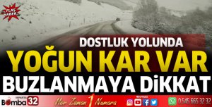 Isparta-Burdur Dostluk Yolu'nda yoğun kar var! Sürücüler dikkat