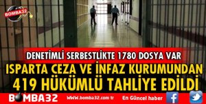 ISPARTA CEZA VE İNFAZ KURUMUNDAN 419 HÜKÜMLÜ TAHLİYE EDİLDİ