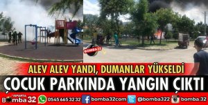 ISPARTA ÇOCUK PARKINDA YANGIN