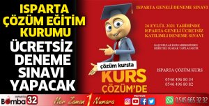 Isparta Çözüm Eğitim Kurumu ücretsiz sınav yapacak