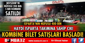 ISPARTA DAVRAZSPOR İÇİN KOMBİNE BİLET SATIŞI BAŞLIYOR