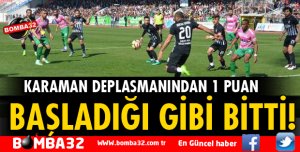 ISPARTA DAVRAZSPOR KARAMAN DEPLASMANINDAN 1 PUAN İLE DÖNÜYOR