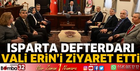 Isparta Defterdarı Vali Erin'i ziyaret etti
