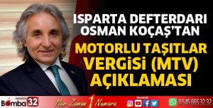 Isparta Defterdarından MTV açıklaması