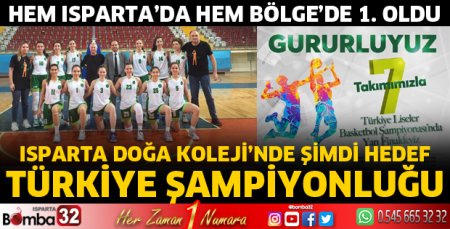 Isparta Doğa Koleji’nde şimdi hedef Türkiye Şampiyonluğu