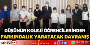 Isparta Düşünür Koleji Öğrencilerinden Farkındalık Yaratacak Örnek Davranış