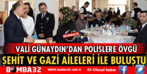 ISPARTA EMNİYETİ ŞEHİT VE GAZİ AİLELERİNİ YEMEKTE BULUŞTURDU
