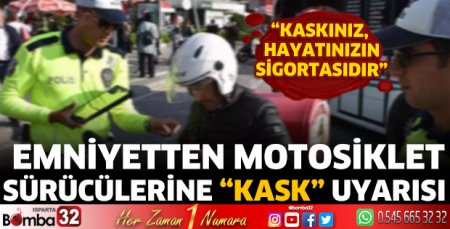 Isparta Emniyeti'nden Motosiklet Sürücülerine Kask Uyarısı