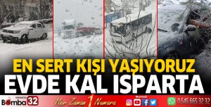 Isparta en sert kışını yaşıyor