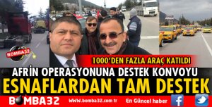 ISPARTA ESNAFINDAN AFRİN OPERASYONUNA KONVOYLU DESTEK