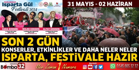 Isparta festivale hazır